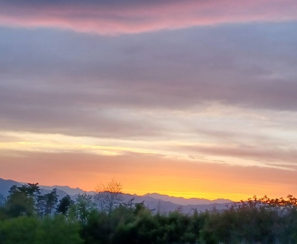 畑から見えた夕方の風景2