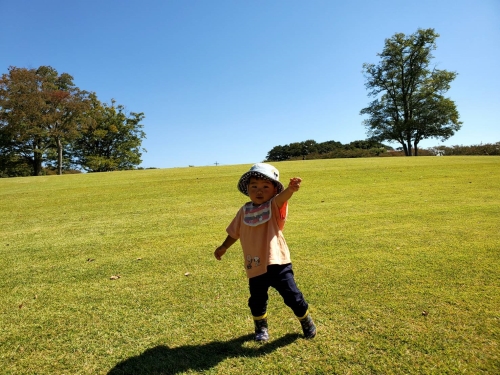 中央公園の真ん中で