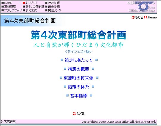 第４次東部町総合計画ページ